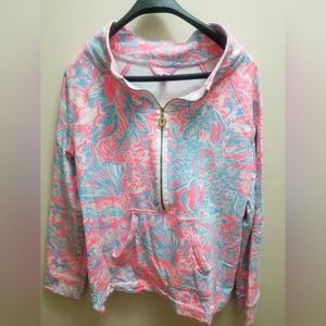 Lilly Pulitzer half zip long sleeve sweater.  Ladies size large